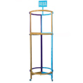 Newly design powder coating clothes display racks, fabric display rack, helmet display rack